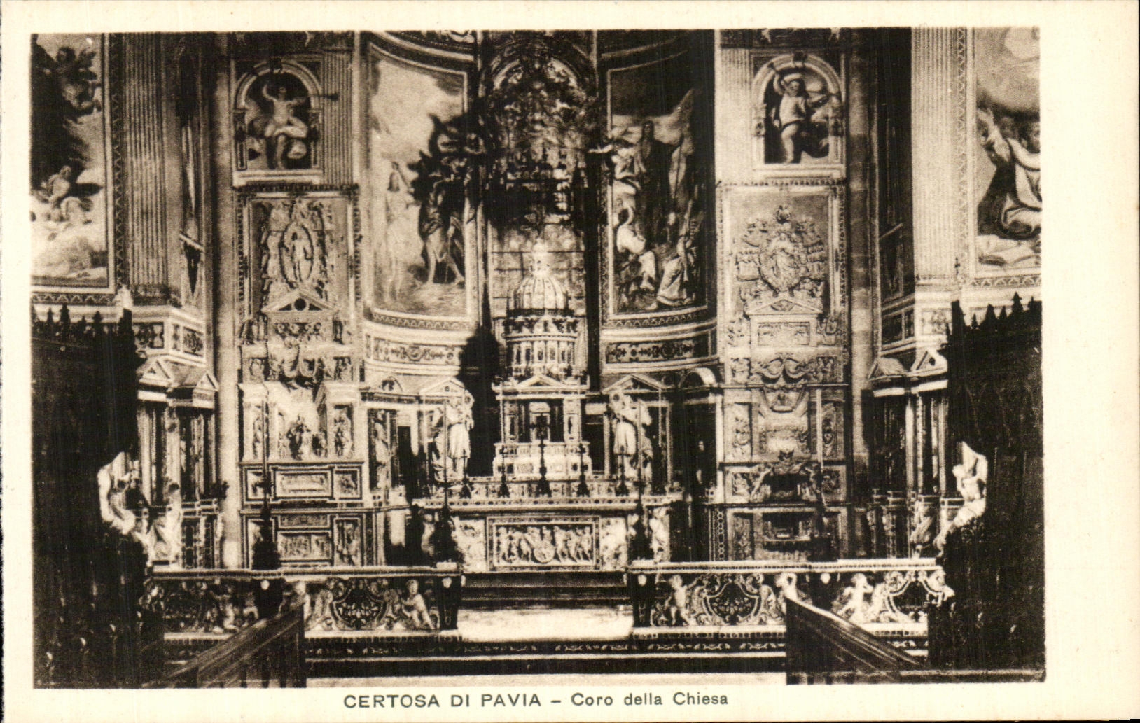 CPA Certosa Di Pavia Coro dells Chiesa