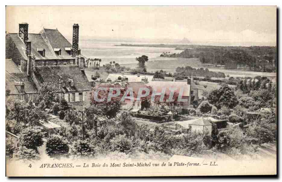 CPA Avranches La Baie du MOnt Saint Michel vue de la Plate forme
