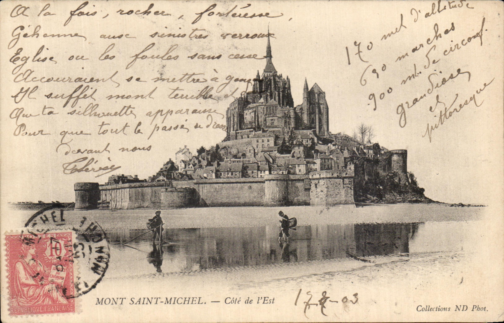 CPA Mont Saint Michel Cote de l'Est Pecheurs 