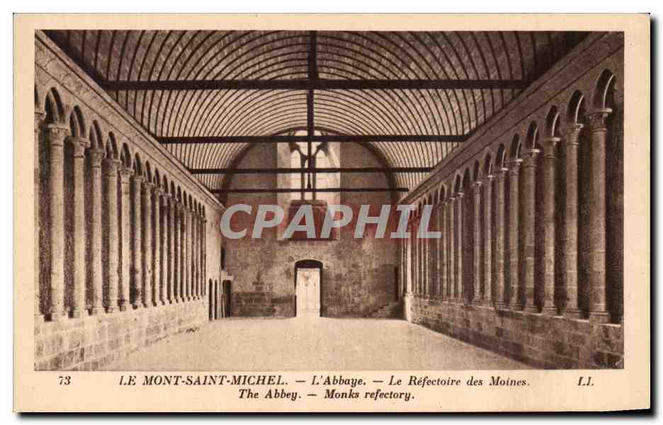 Le Mont-Saint-Michel — L'Abbaye — Le Réfectoire des Moines — I.I. — n°73