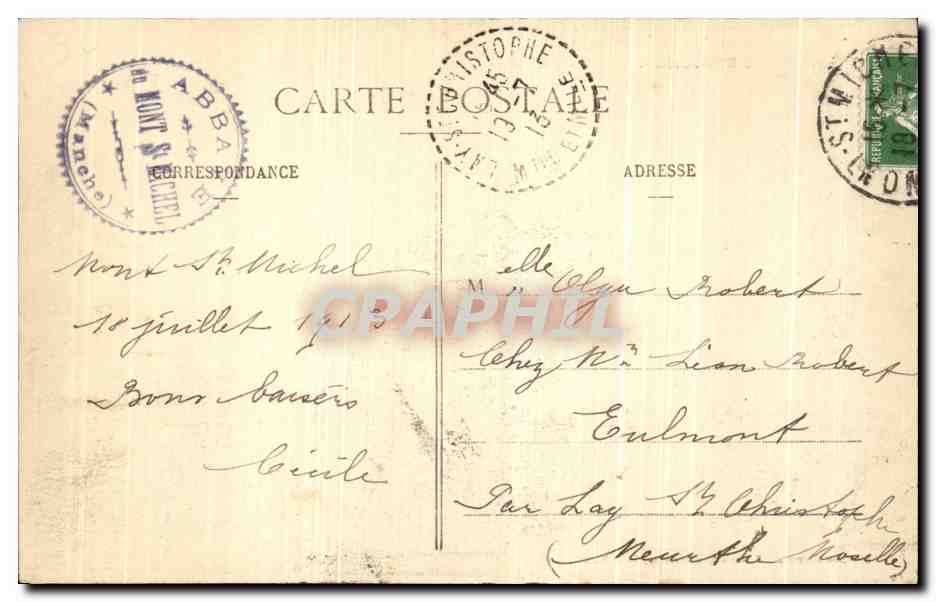 CPA Cote d'Emeraude Mont St Michel Cote Nord Est Botrel — Rückseite