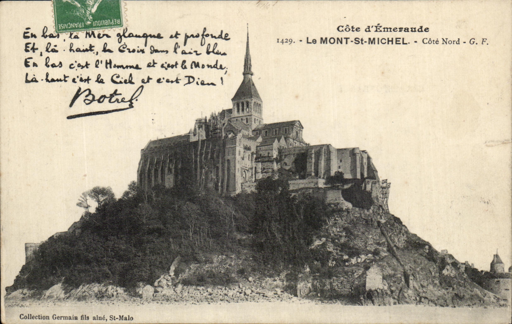 CPA Cote d'Emeraude Le Mont St Michel Cote Nord Botrel