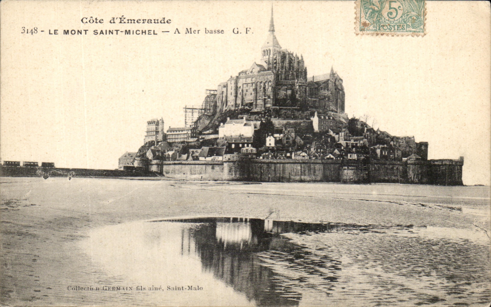 CPA Cote d'Emraude Le Mont Saint Michel A Mer basse