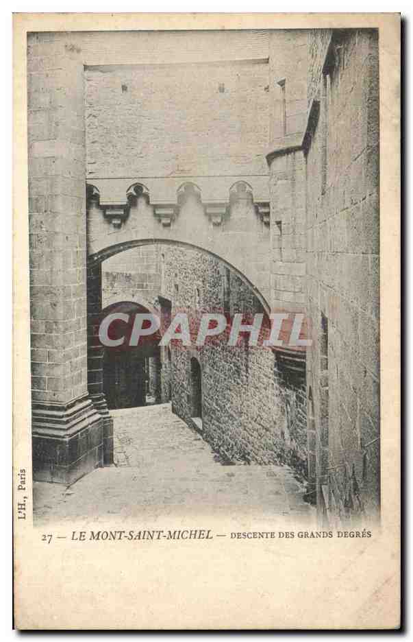 CPA Le Mont Saint Michel Descente Des Grands Degres