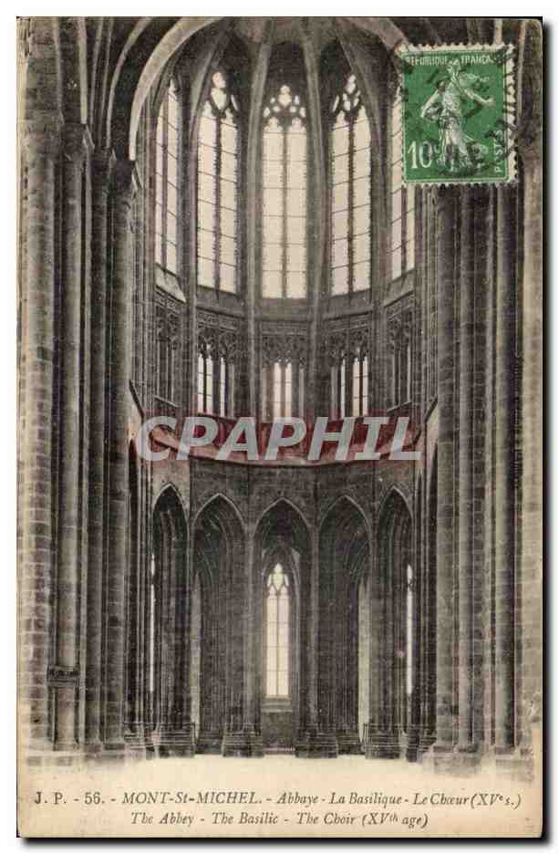 CPA Mont Saint Michel Abbaye La Baslique Le Choeur