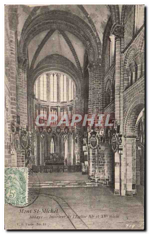 CPA Mont Saint Michel Abbaye Interieur de l'Eglise 
