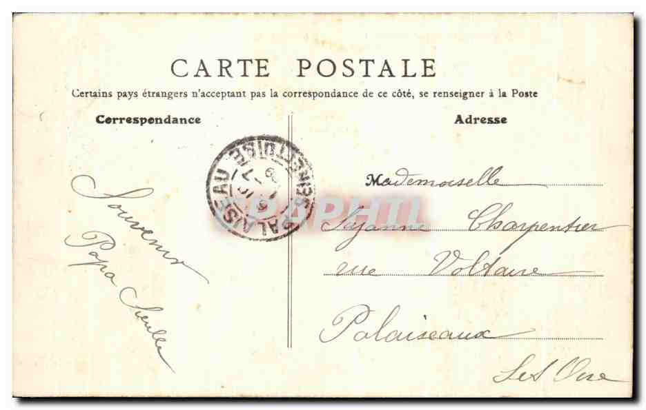 CPA Mont Saint Michel Cote Sud Train  — Rückseite