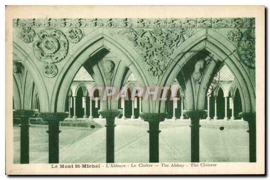 CPA Le Mont Saint Michel L'Abbaye Le Cloitre 