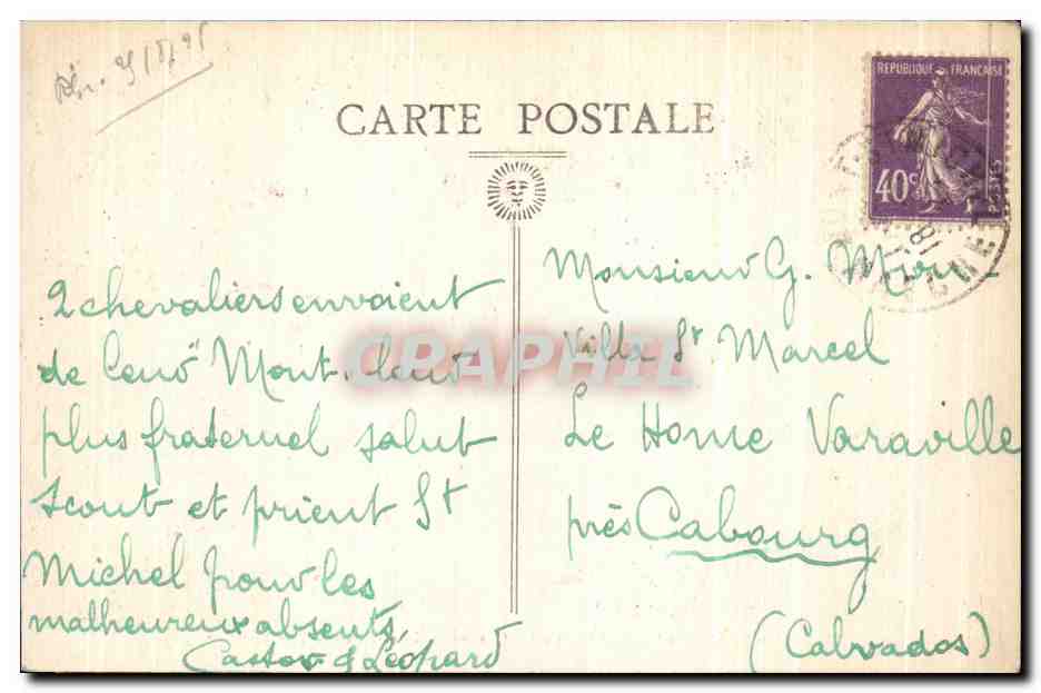 CPA Le Mont Saint Michel L'Abbaye Le Cloitre  — Verso