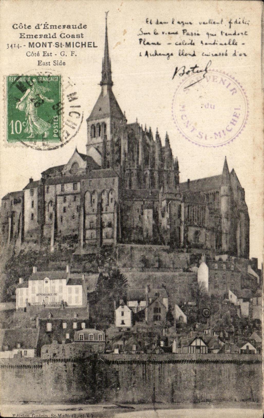 CPA Cote d'Emeraude Mont Saint Michel Cote Est Botrel