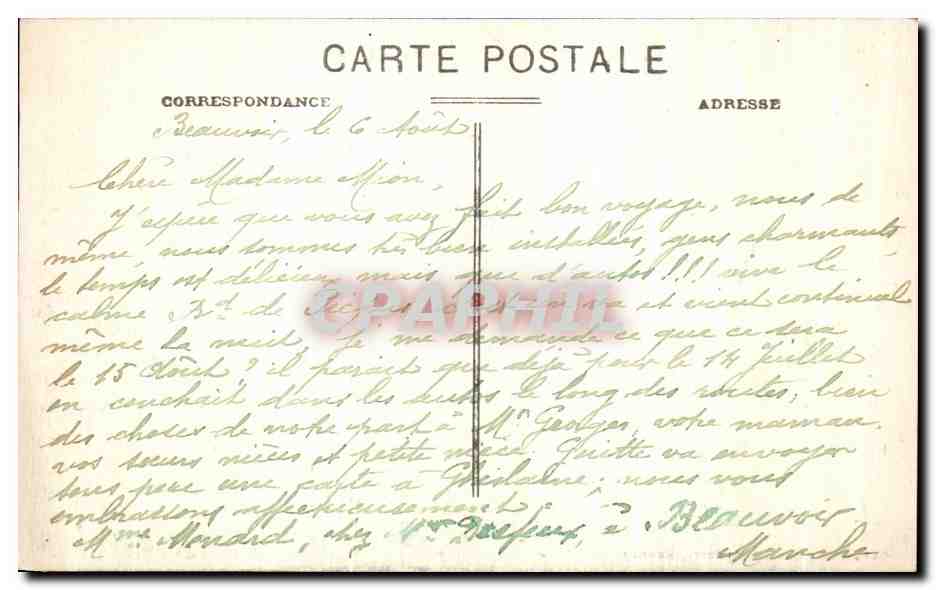 CPA Le Mont Saint Michel A Maree Haute — Verso