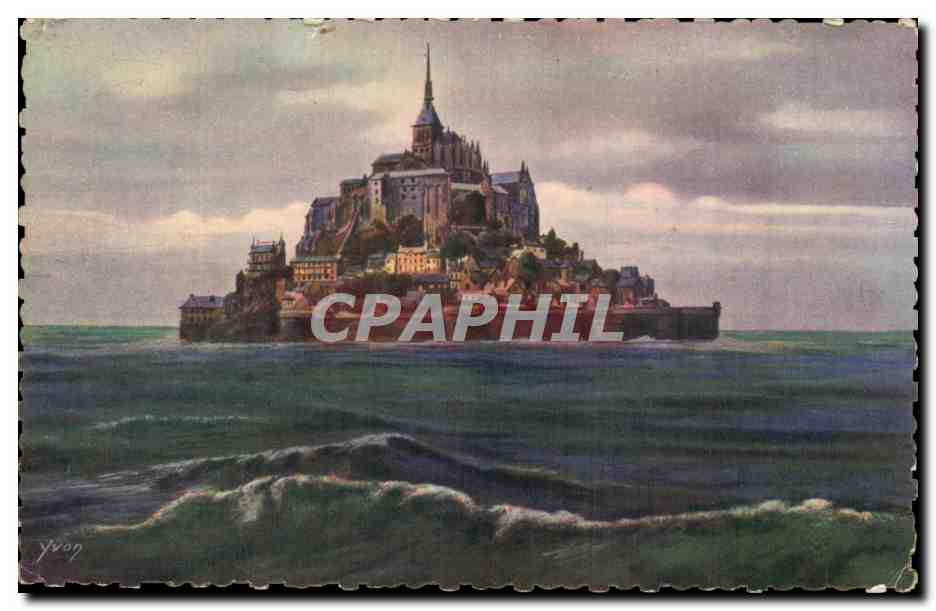 CPA La Douce France Mont St Michel Le Mont Par Temps d'Equinoxe