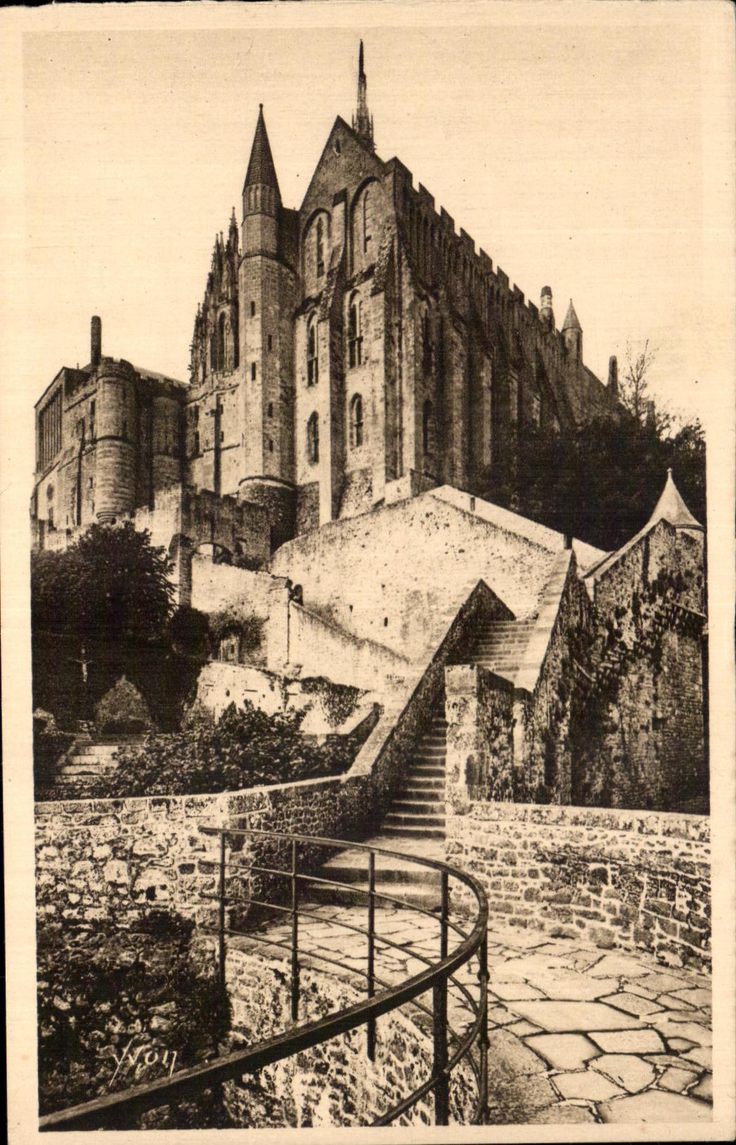 CPA La Douce France Le Mont St Michel La Merveille Vue De La Tour Du Nord