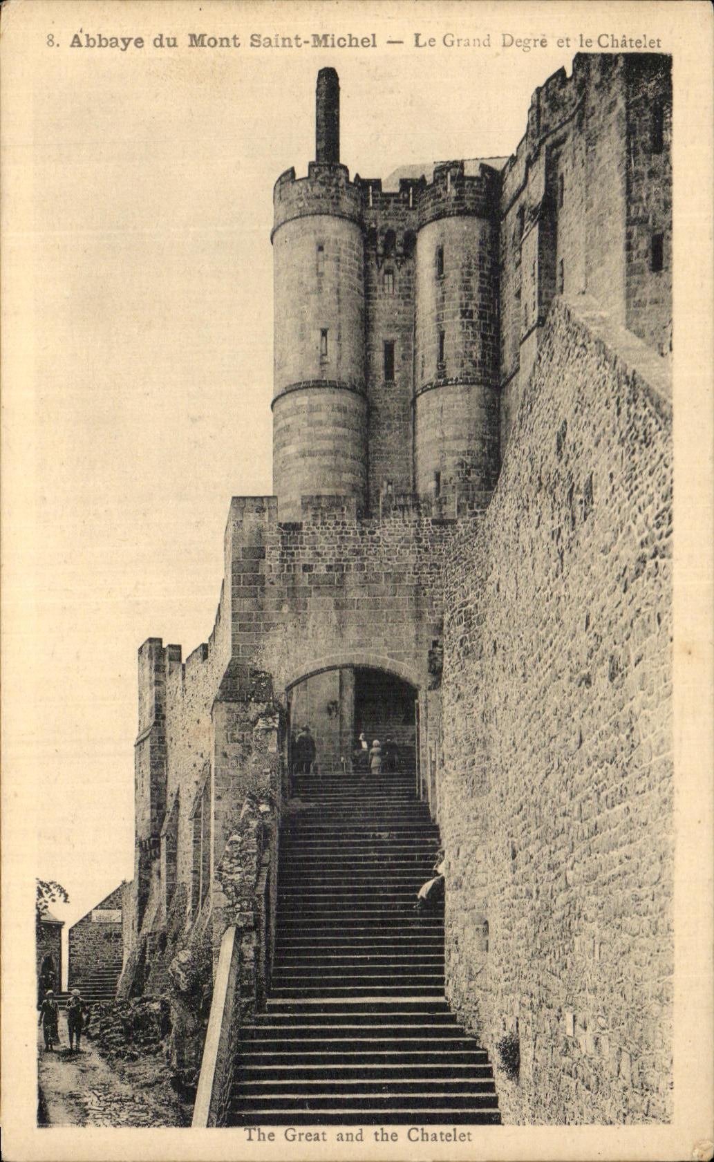 Mont Saint-Michel — Le Grand Degré et le Châtelet — Éditeur Monuments Historiques