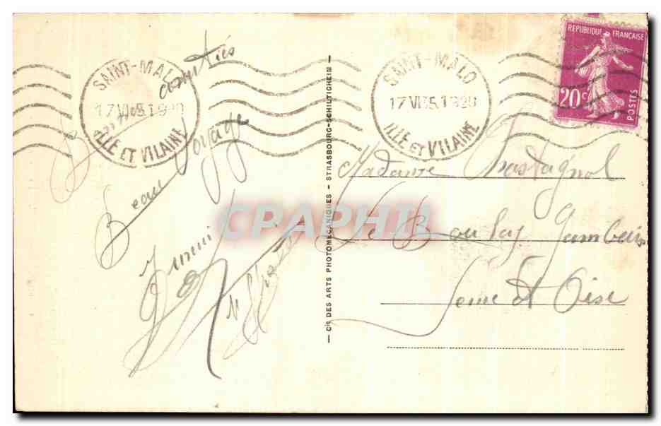 Mont Saint-Michel — La Marveille — LL — Verso