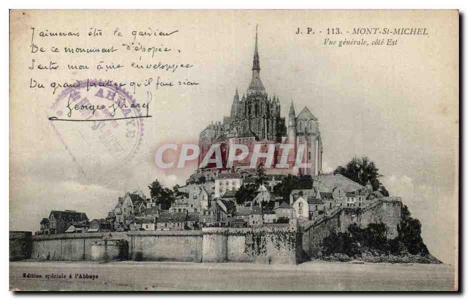 CPA Mont St Michel Vue Generale Cote Est