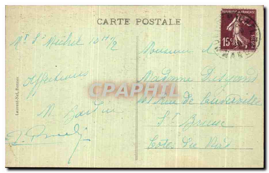 Mont-Saint-Michel - Südseite — Edition Laurent-Nol, Nr. 1259 — Rückseite