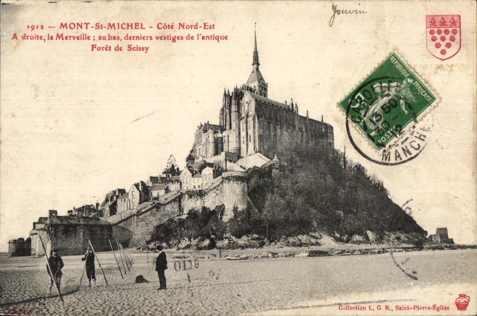 CPA Le Mont St Michel Cote Nord Est Pecheurs