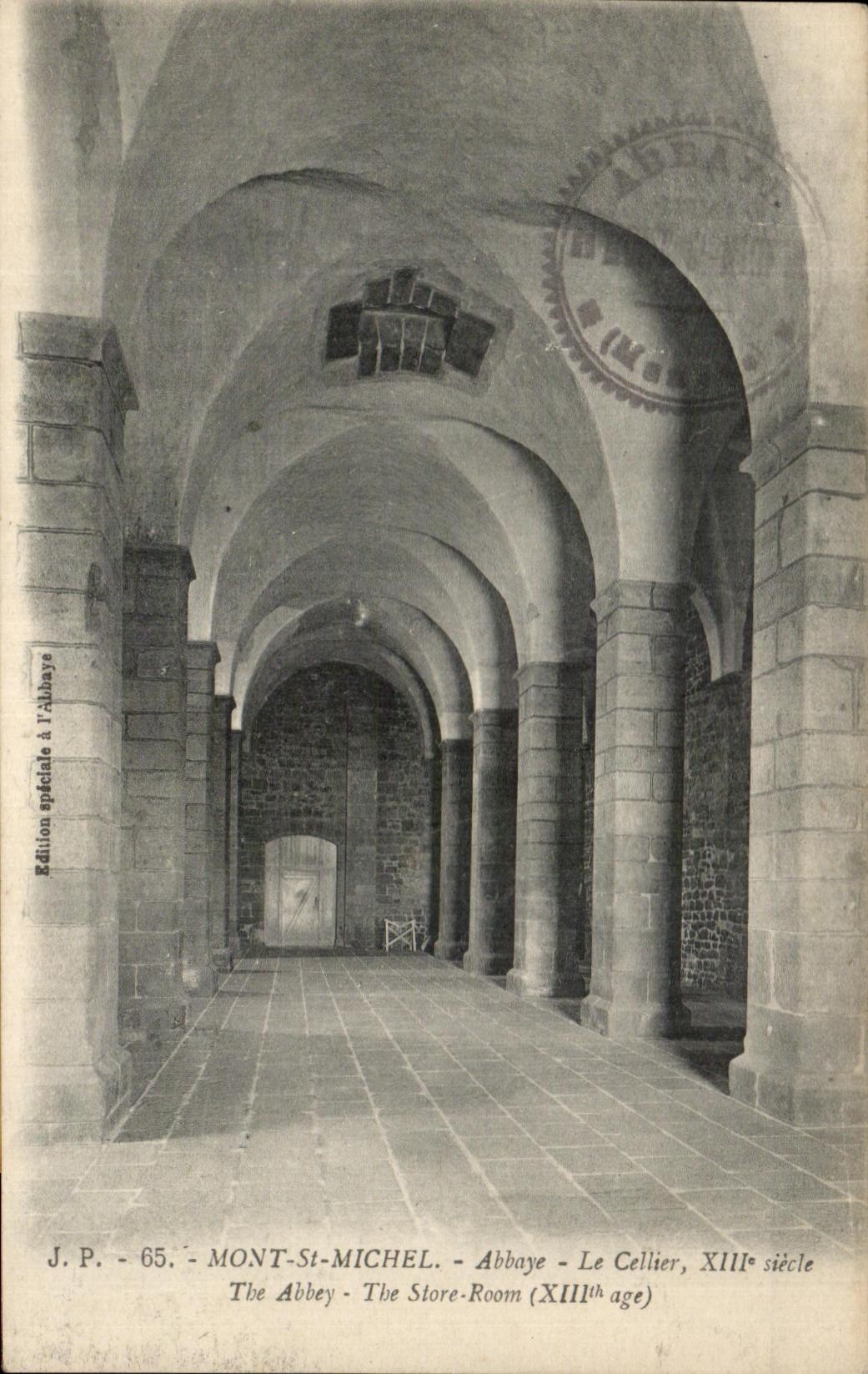 Mont-Saint-Michel - Abtei - Der Keller - 13. Jahrhundert