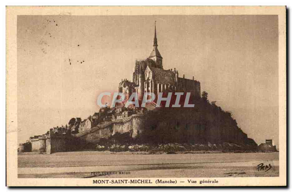 CPA Le Mont St Michel Vue Generale