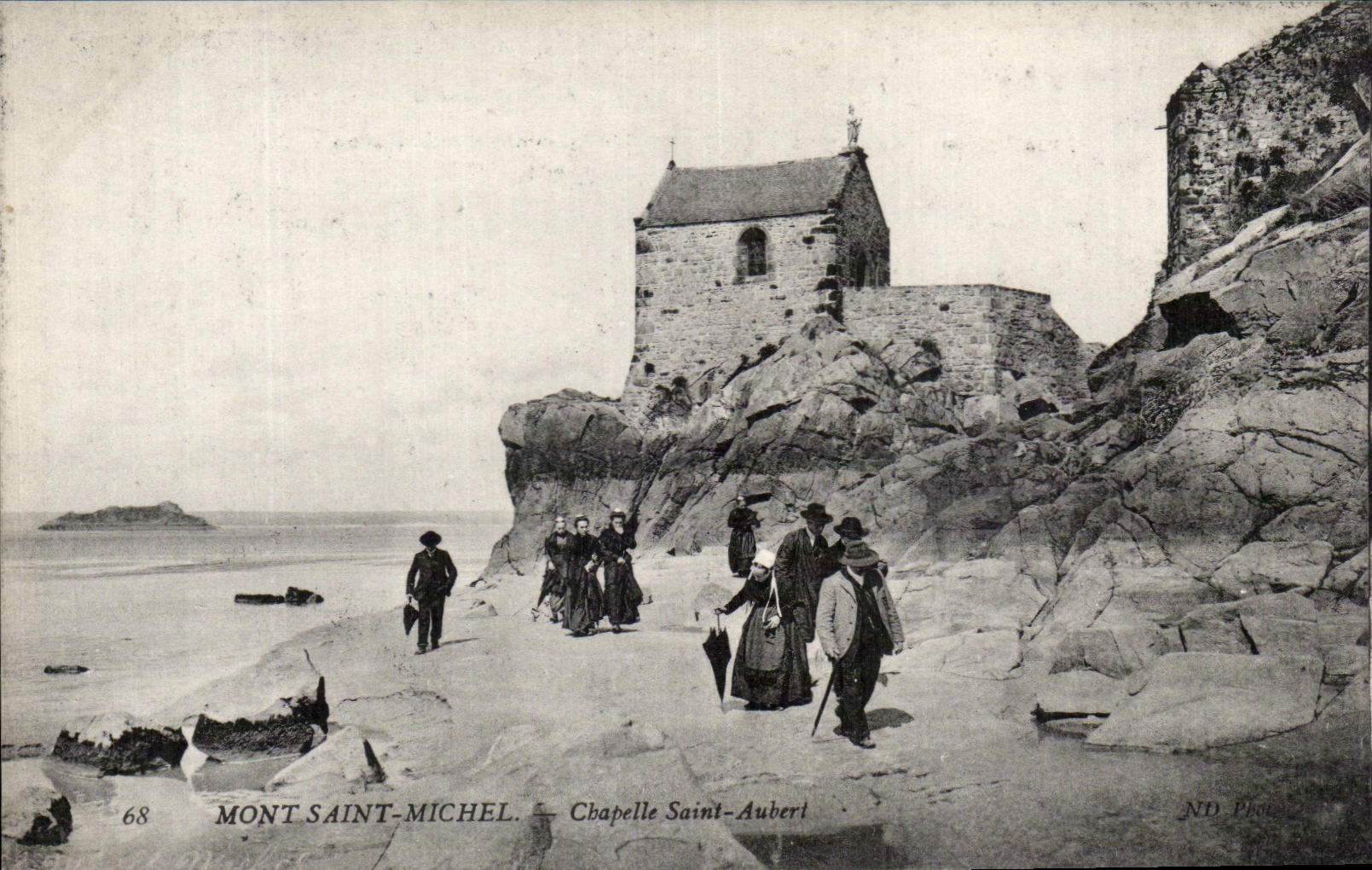 CPA Le Mont St Michel Chapelle Saint Aubert 