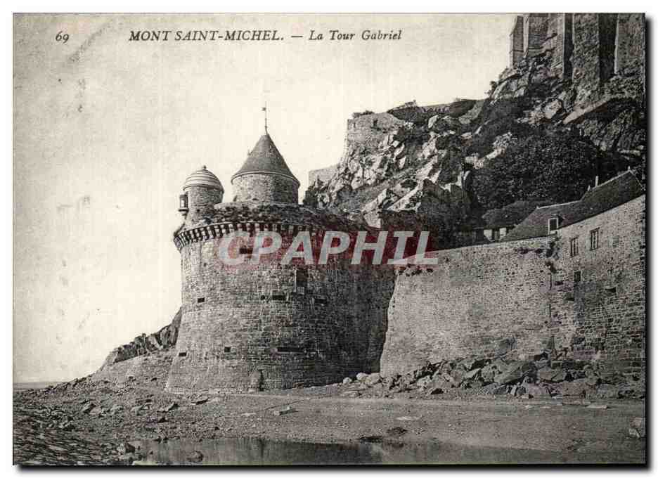 CPA Le Mont St Michel La Tour Gabriel