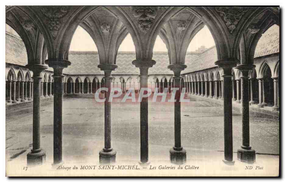CPA Le Mont St Michel Abbaye du Les Galeries du Cloitre