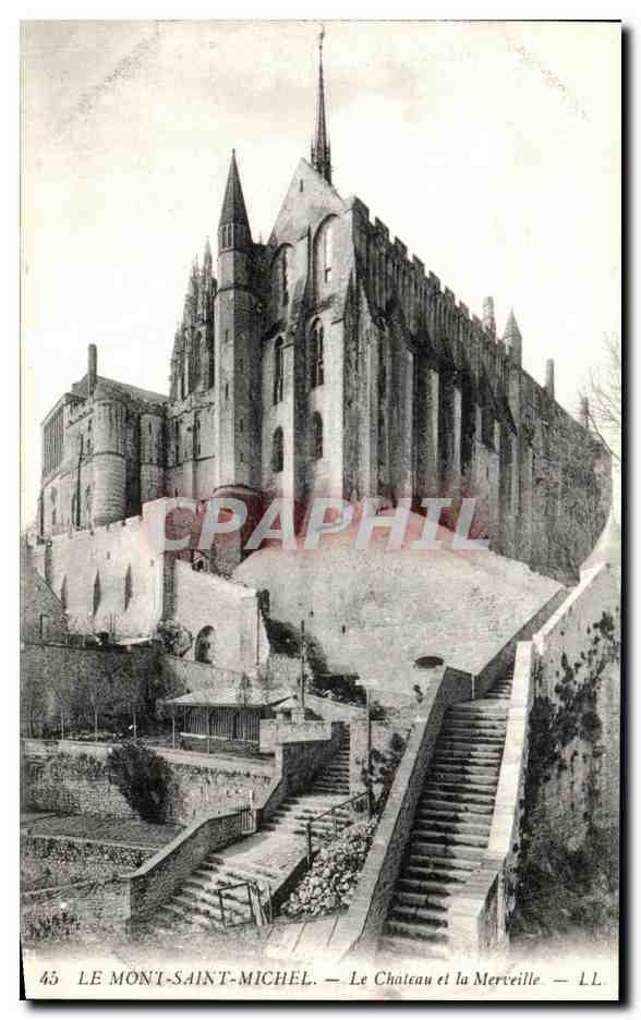 CPA Le Mont St Michel Le Chateau et la Merveille