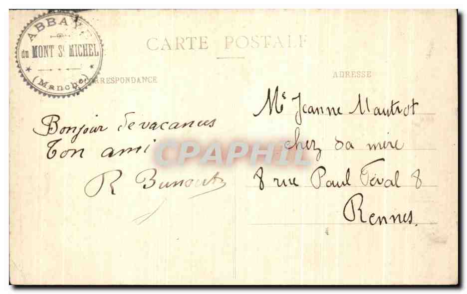 Mont-Saint-Michel — Les Prés Salés — Éditeur non identifié, n° 96 — Verso
