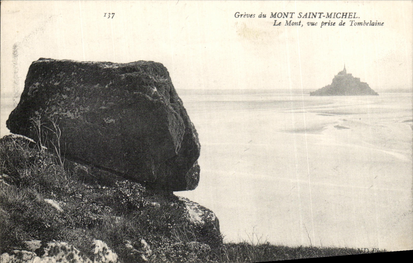 Grèves du Mont Saint-Michel — vue prise de Tombelaine — ND Phot. n°137