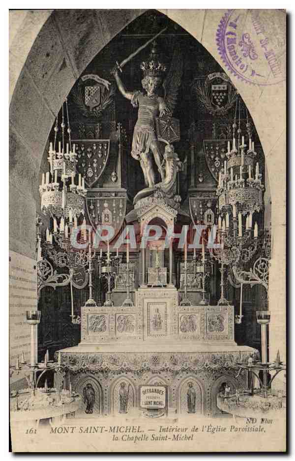 CPA Mont Saint Michel Interieur de I'Eglise Paroissiale la Chapelle Saint Michel