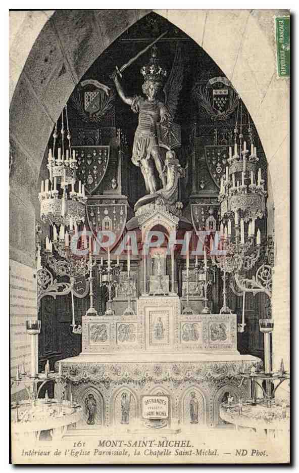 Mont-Saint-Michel — Intérieur de l'Église Paroissiale, la Chapelle Saint-Michel — ND Pbot.