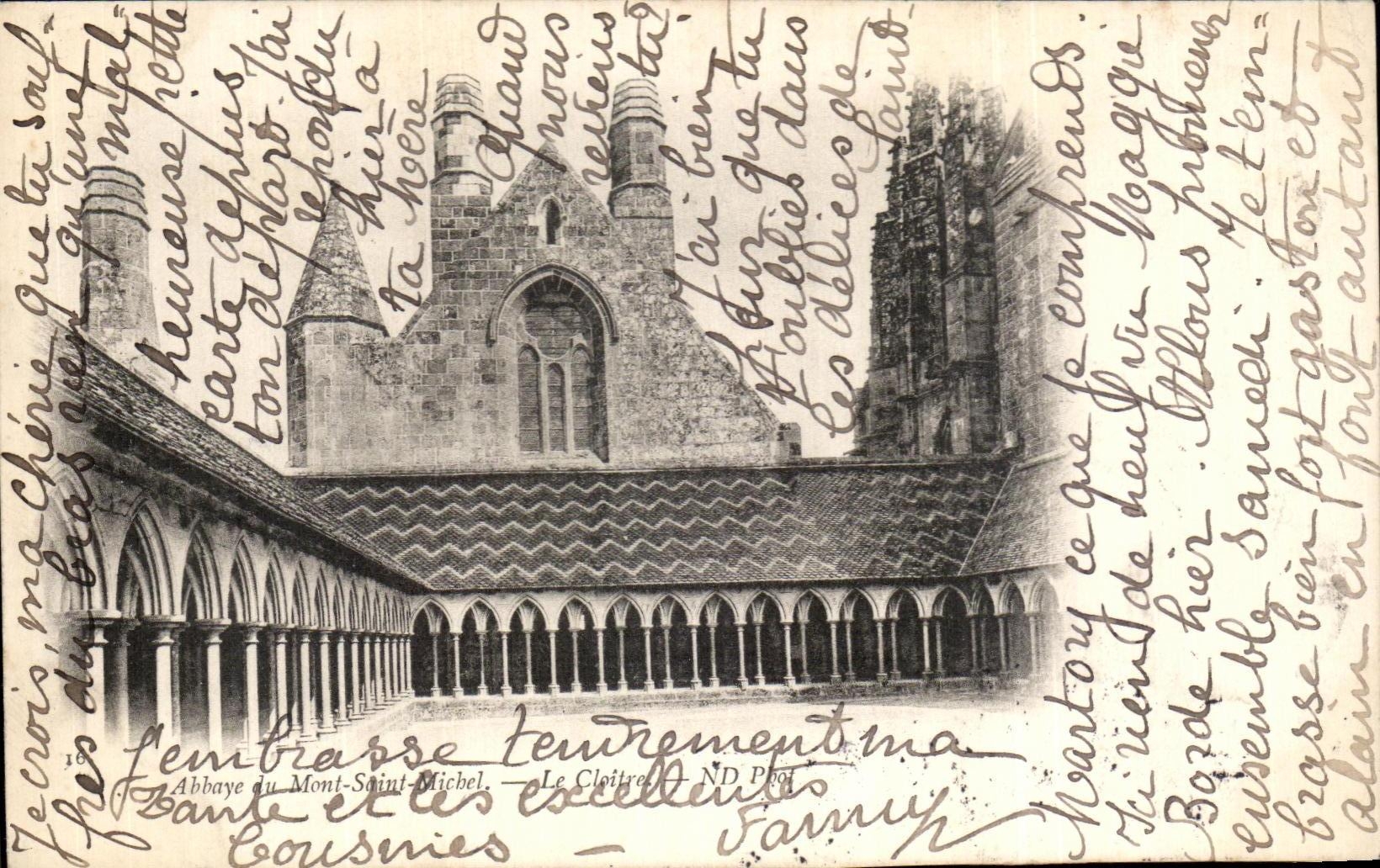 CPA Abbaye du Mont Saint Michel Le Cloitre
