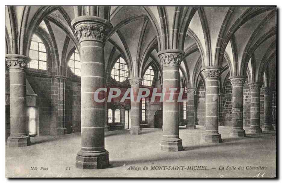 Abbaye du MONT-SAINT-MICHEL — La Salle des Chevaliers — ND. Phot. n°11