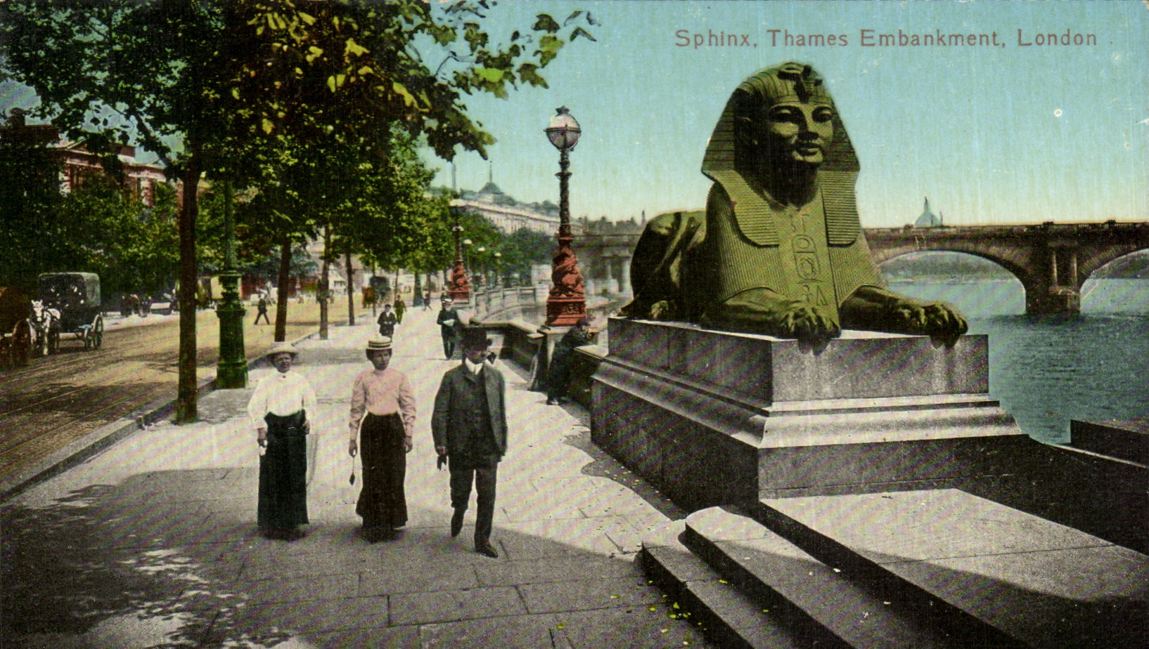 CPA Sphinx Thames Embankment London Egypte 