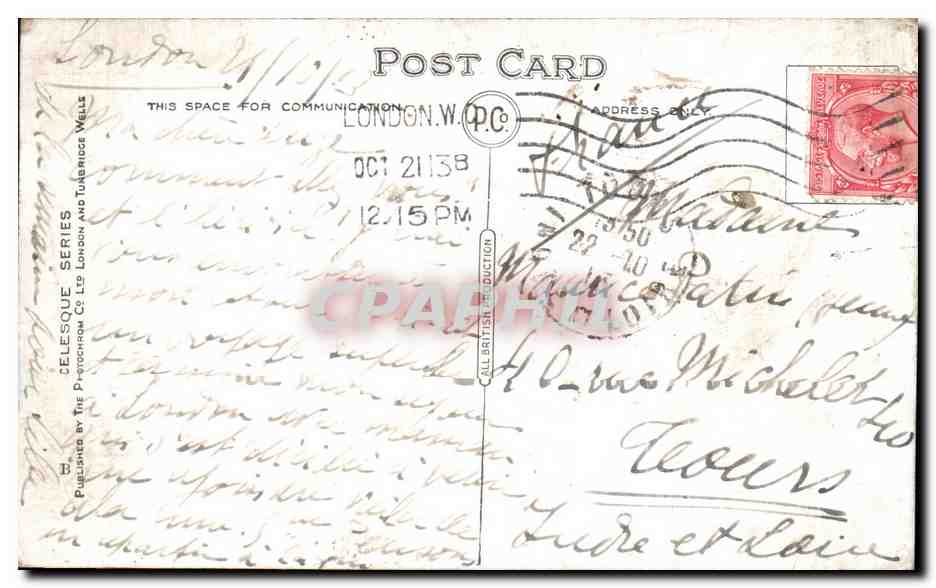 CPA London The British Museum — Verso