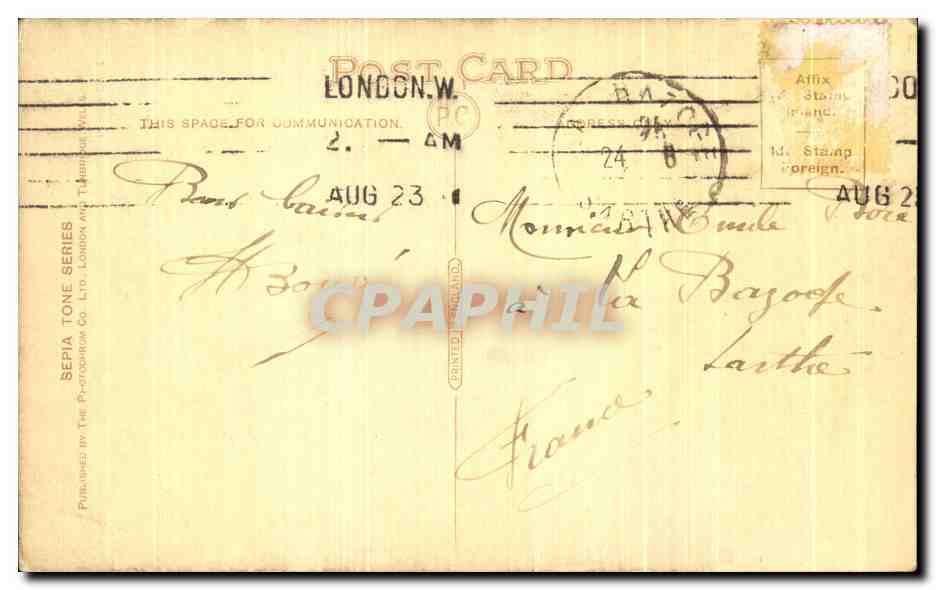 CPA London cheapside — Rückseite