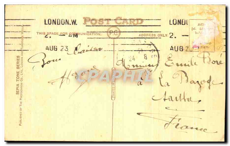 CPA London Guildhall — Rückseite