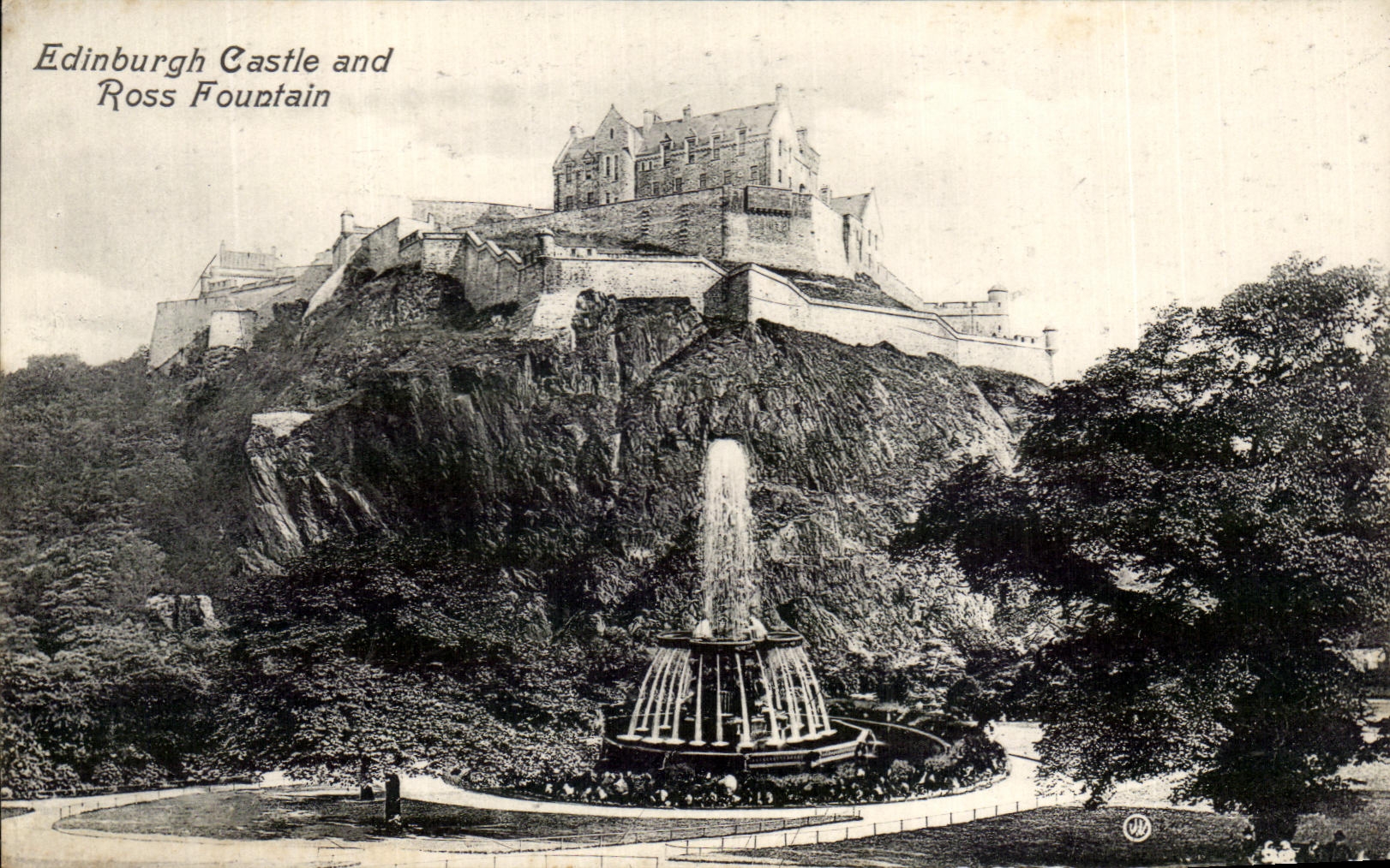 CPA Edinburgh Castle And Ross Fountain