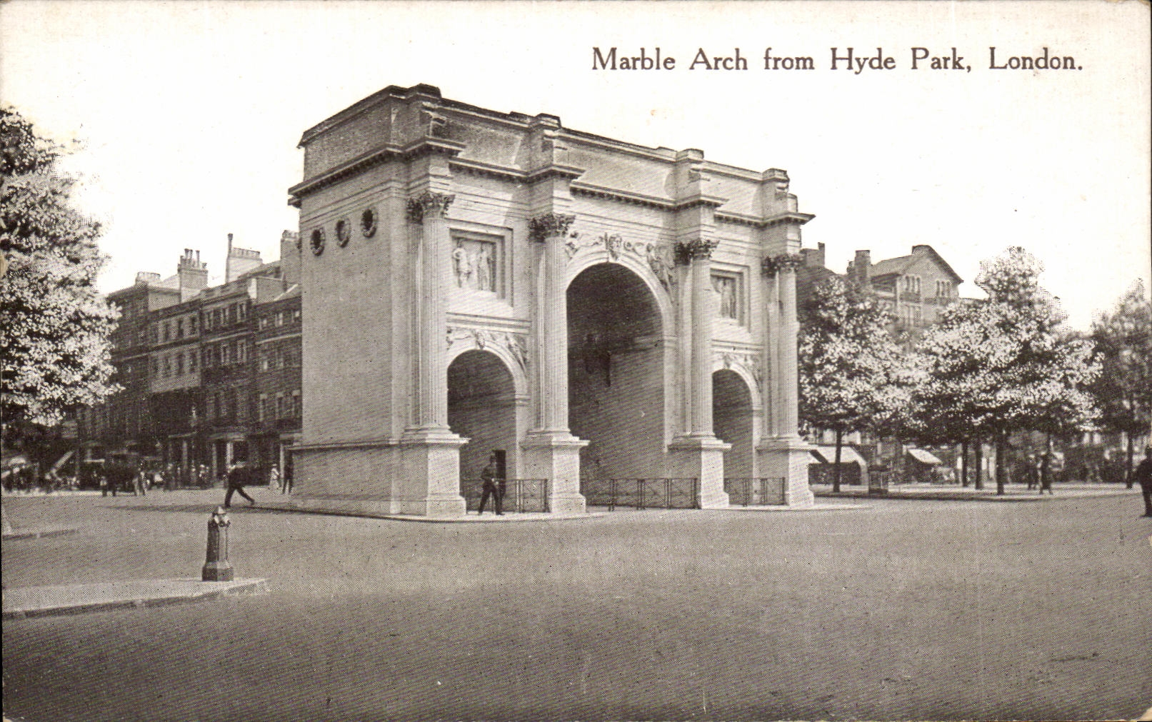 CPA Marble Arch from Hyde Park London