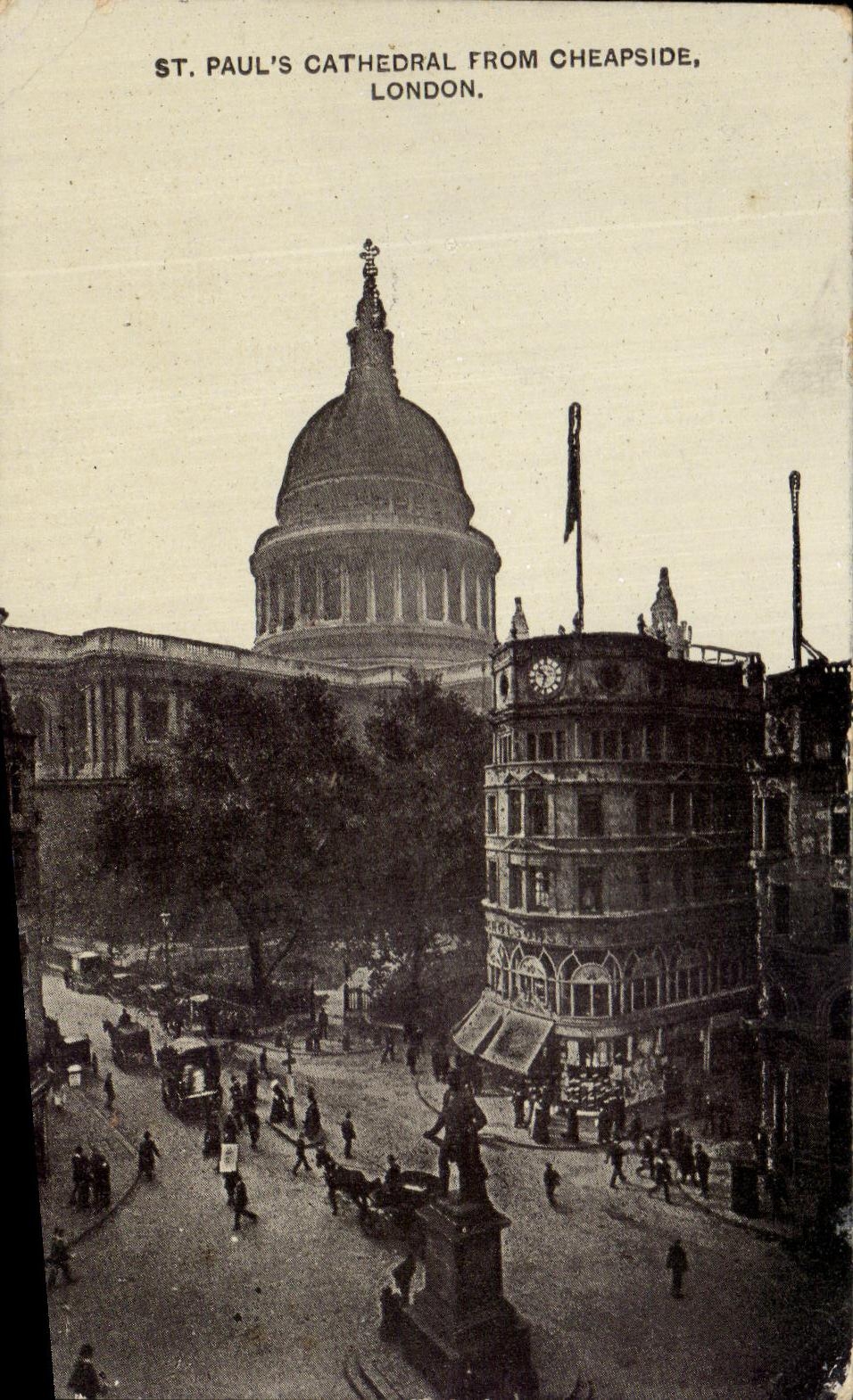 CPA St Paul's Cathedral From Cheapside London