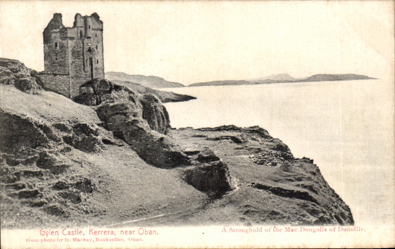 CPA Gylen Castle Kerrera Near Oban A Strongblod Of The Mac Dougalls of Dunollie