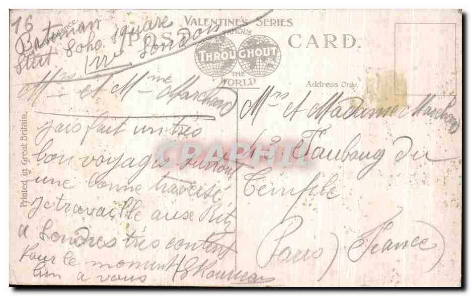 CPA Charing Cross And Strand London — Rückseite