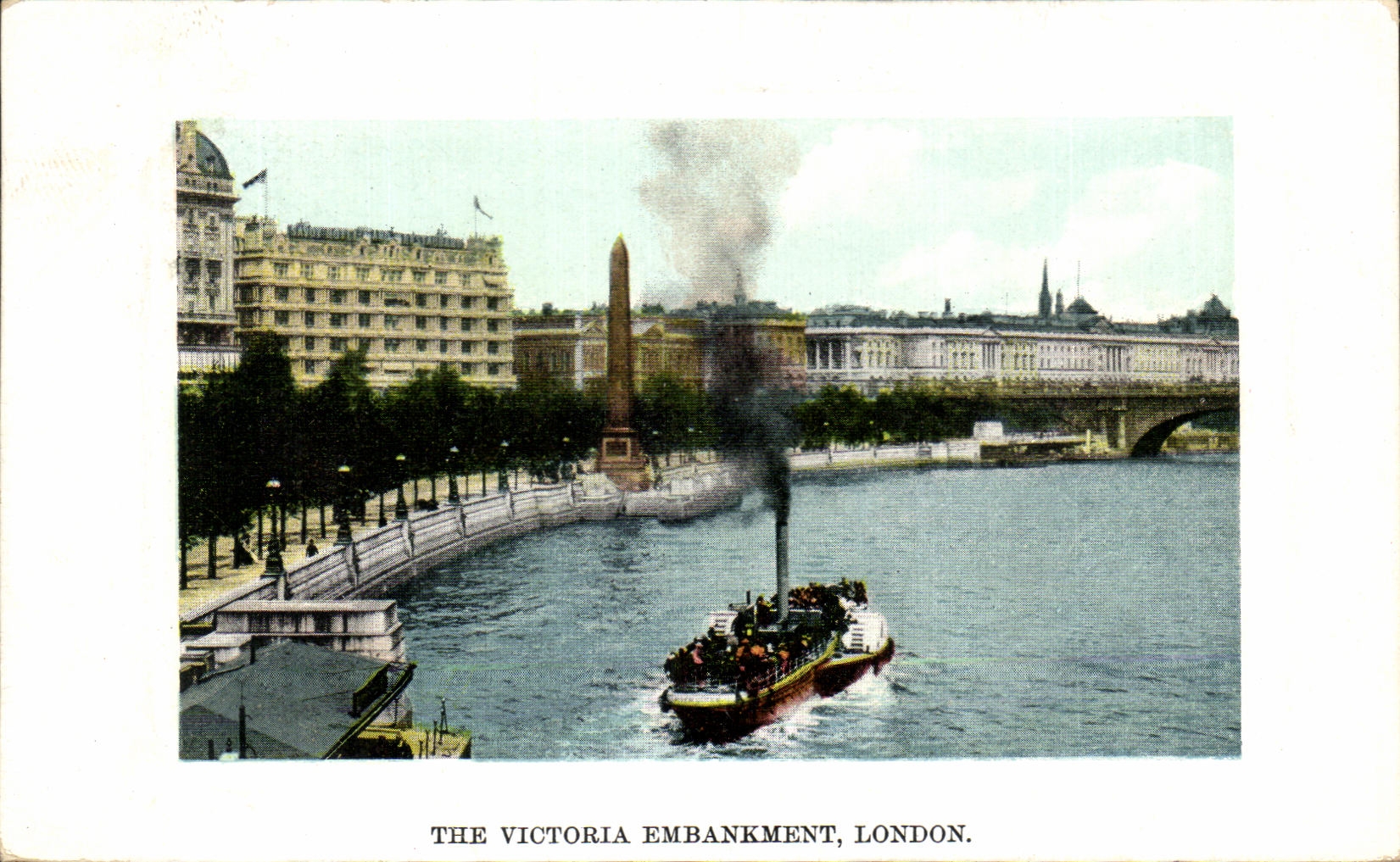 CPA The Victoria Embankment London Bateau