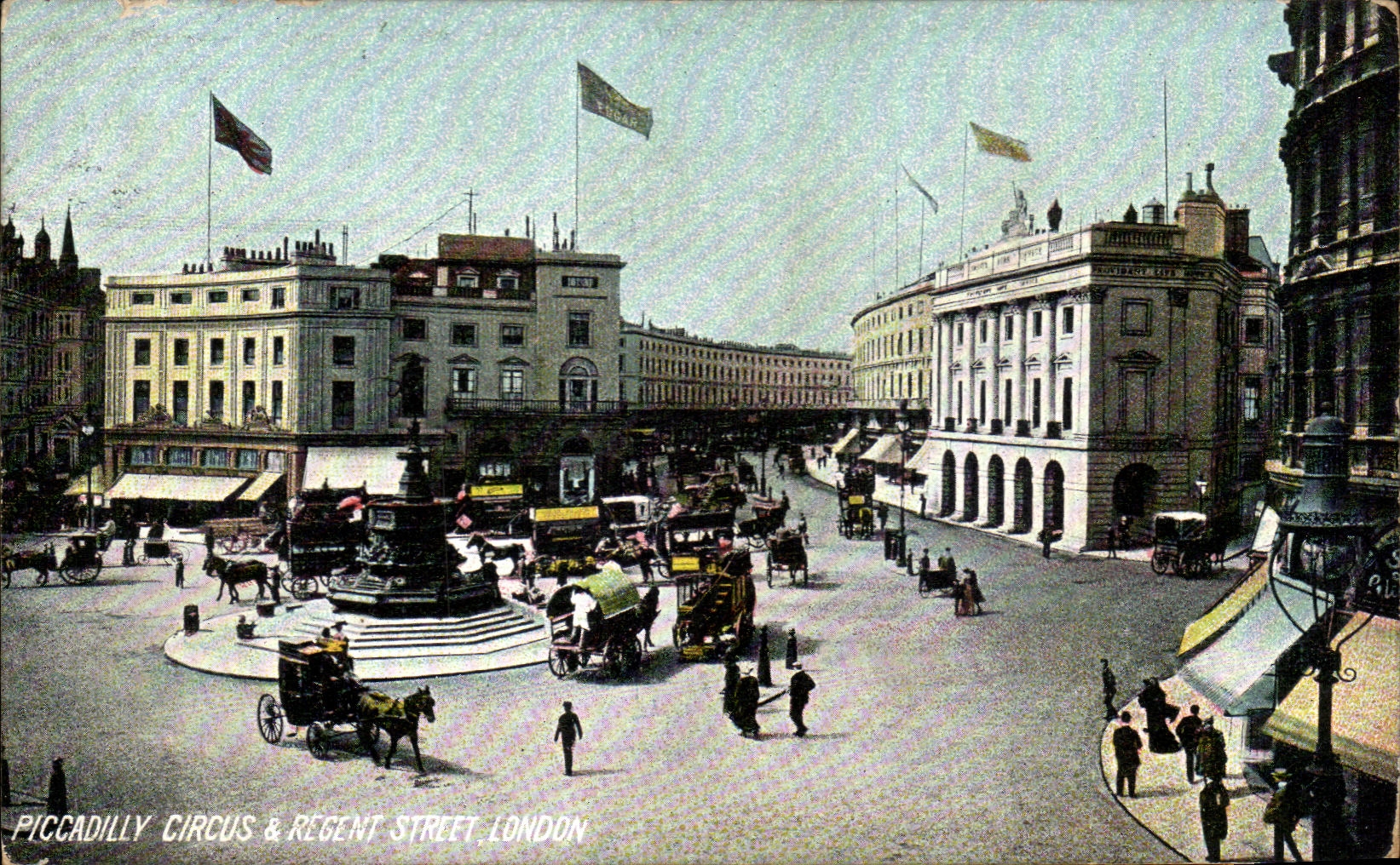 CPA Piccadilly Circus & Regent Street London