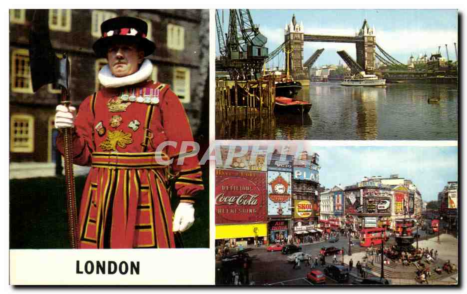 CPA Tower Bridge A Beefeater Tower of London Piccadilly Circus