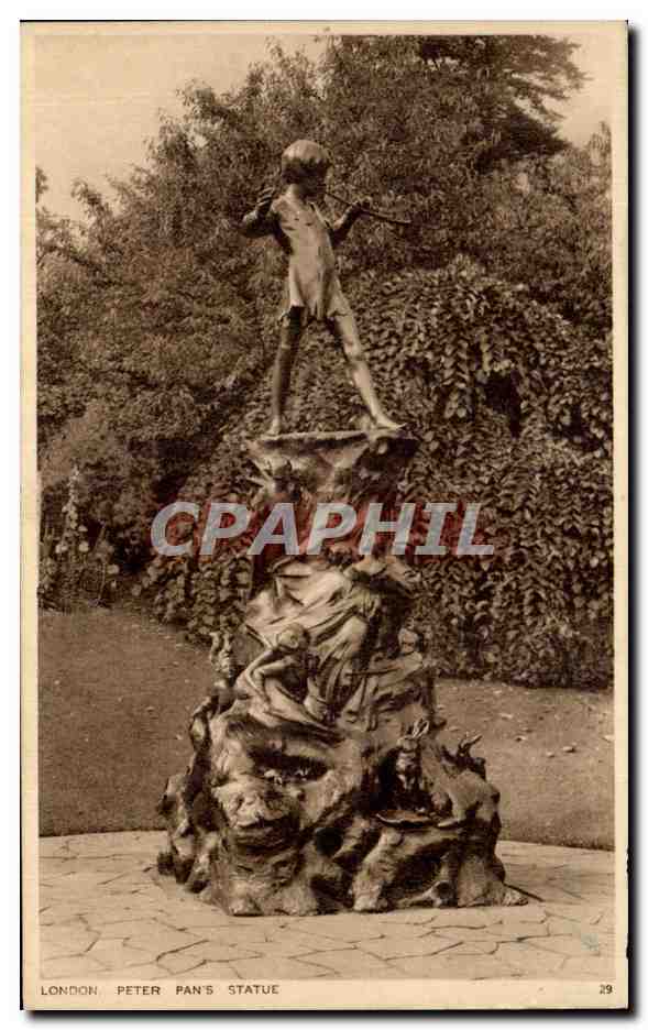 CPA London Peter Pan's Statue
