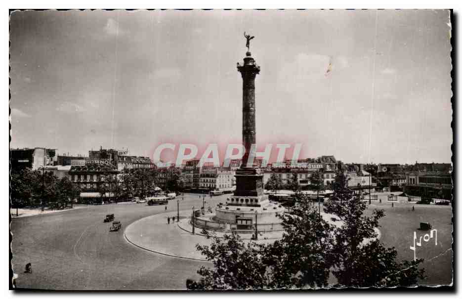 CPA Paris En Flanant Place de la Bastille et Colonne de Juillet