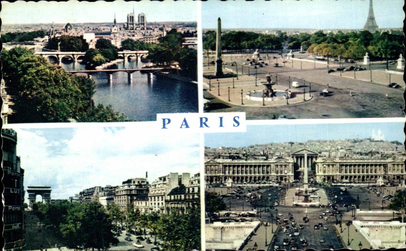 CPA Paris La Seine et les Ponts La Concorde et Le Louvre