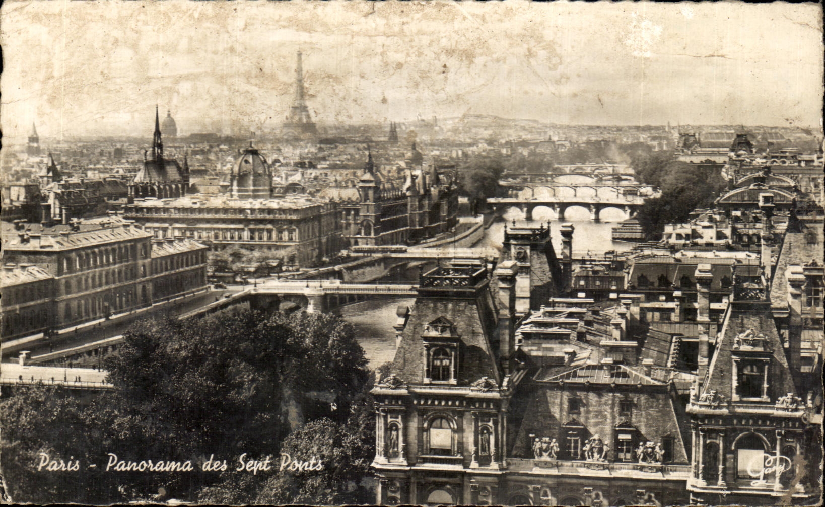 CPA Paris Panorama des Sept Ponts